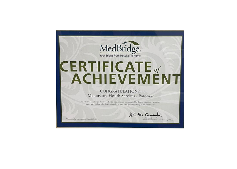 MedBridge Certificate of Achievement